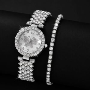 d0293a0839cc8fc423858528d5659e0a Womens Butterfly Quartz Watch And Bracelet Set Elegant Stylish Durable Practical Choice For Fashion Accessories And Gift Occasions