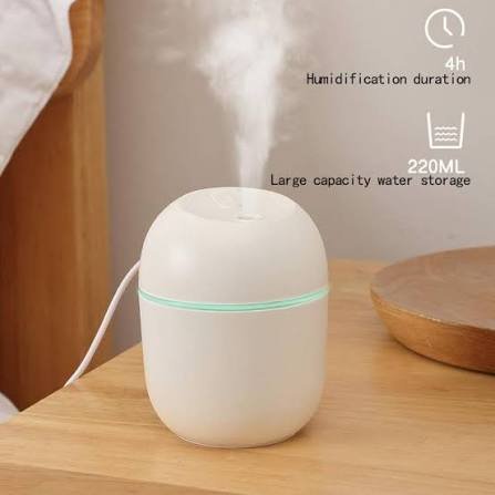d1081cde0644537d7fb8eaf6cf7a1010 Mini Cute Air Humidifier With RGB Light | Mute Humidifier For Room & Office | 220ML Water Capacity