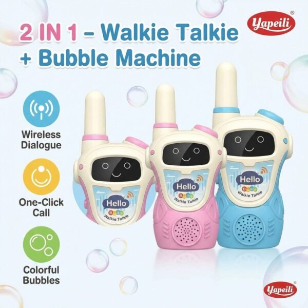 d1d37cc67d50193bcfd37c92ca7bb1b2 2 Pcs Intercom Bubble Machine Walkie Talkie Kids Bubble Maker Toy Fun Outdoor Bubble Blower Toy For Kids