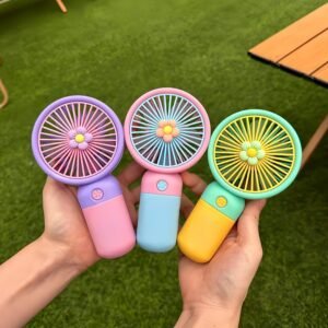 d20ea90421dbf7ffc3067400cfa48389 Portable Mini Rechargeable Fan with Desktop Stand, USB Charging Cable & Premium Box (Random Color)