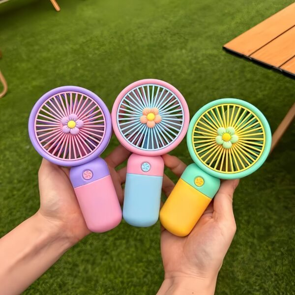 d20ea90421dbf7ffc3067400cfa48389 Portable Mini Rechargeable Fan with Desktop Stand, USB Charging Cable & Premium Box (Random Color)