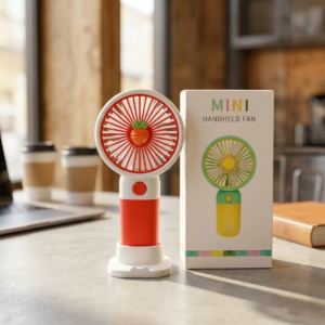d24fead5b920fa02e4700a5c87987901 Mini Portable Handheld Fan with Desktop Base - Cute Carrot Design Rechargeable Personal Cooling Fan for Office, Students, and Travel