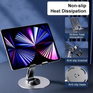 d25c15533e5f0a1a03ea951eff61116a Metal Body Adjustable Phone Holder – Foldable Desktop Stand for Mobile Phones