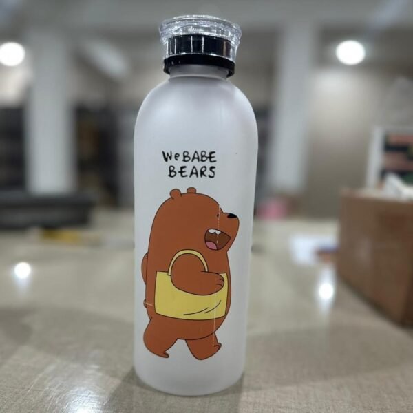 d36c7cfa12a8341dc3ba374773b819df We Bare Bears Panda Water Bottle 1000ml - Cute Cartoon Design Durable Hydration Bottle For School, Gym, Travel, And Outdoor Activities (Random Color)