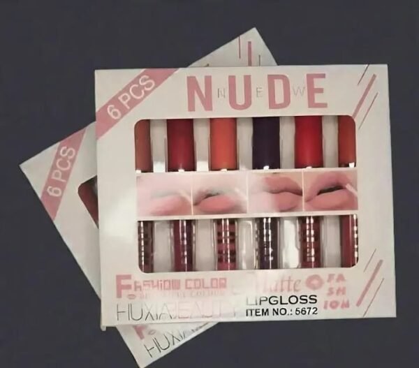 d669ce1870888ea998018b96fa81cdaf 6 Pcs Nude & Red Matte Lip Gloss Set | High Pigmented Long Lasting Liquid Lipstick Collection