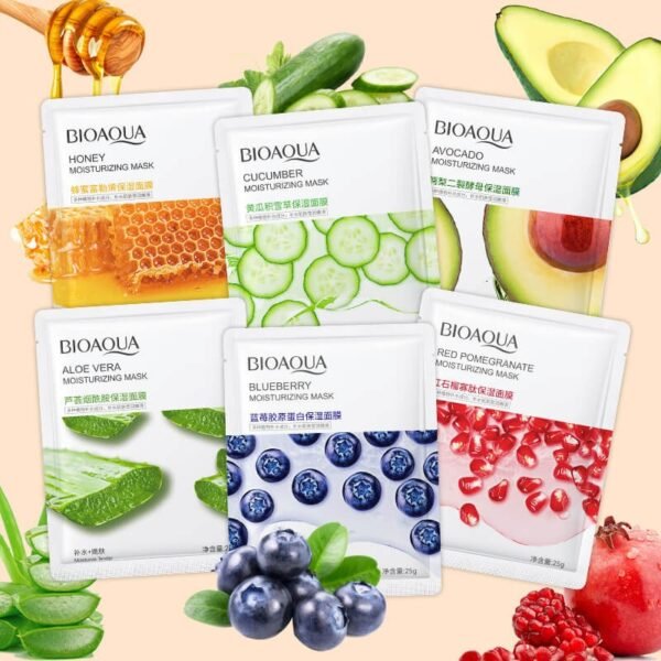 d7a58c2f0e76f56d6144ed23c242c0b6 Whitening Face Sheet Mask Set Of 6 Multicolor Hydrating Brightening Skin Care Masks For Radiant Smooth And Glowing Skin | Random Flavor