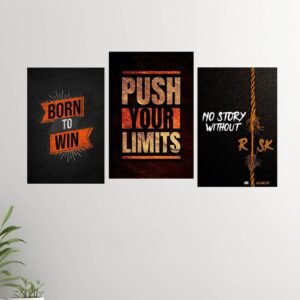 d7f54b61ea7c487d9a2ccfbf7e51ab41 Set of 3 Decorative Wall Art MDF Wall Fame 8x11 Inches with Double Tape Included