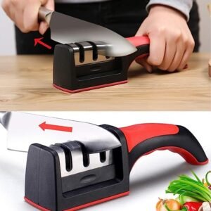 d9e1d23a73e5fa337c2c4492c8673eae 3-Stage Professional Knife Sharpener – Manual Kitchen Knife Sharpening Tool