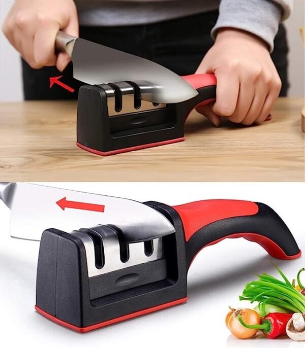 d9e1d23a73e5fa337c2c4492c8673eae 3-Stage Professional Knife Sharpener – Manual Kitchen Knife Sharpening Tool