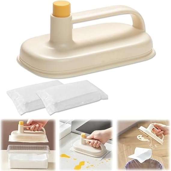 dbc5f8e999b0f96a7dc9f4e5f326b7b9 One-Press Deep Cleaning Brush For Kitchen & Dining - Household Product Designed For Washing And Daily Dish Cleaning Routine (With 50 Disposable Sheets)