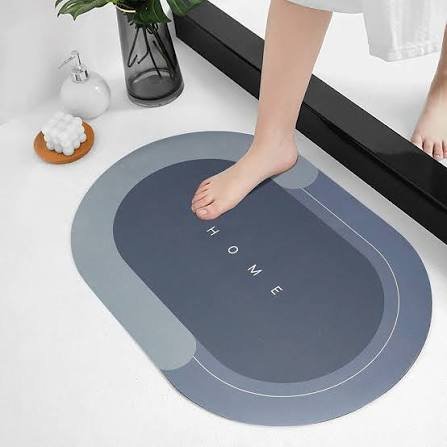 dcdc1bdf93e54437e012026cad61daed Washroom Mat Non-Slip 2.5mm | Oval Shape Bathroom Mat Waterproof | Washroom Mat For Home & Office Use mat size 39x59 cm