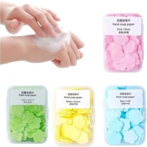 dd8cb721fb1bdd6b35301130edd6312b Soap Paper Disposable Bath Hand Washing Travel Foaming Scented Portable Mini Flower Soap Flakes ( Random Color)