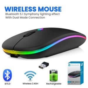 deb23ba37d3b9e8e858e91d632638f33 HP W10 Wireless Mouse - Slim Silent Stylish 2.4GHz Wireless Optical Mouse With Ergonomic Design Plug And Play USB Receiver For Laptop PC (Random Color)
