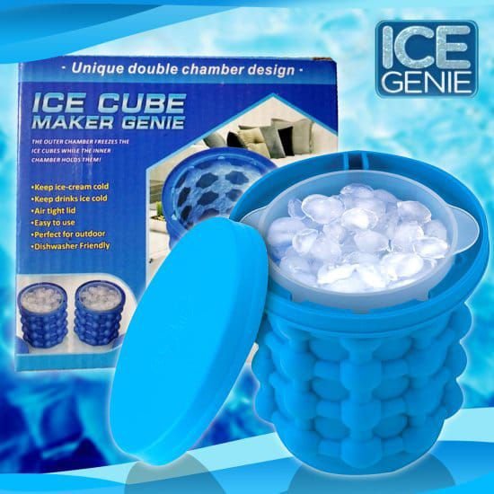 df1c5ddc11e954885af97d2da2a0de8a Ice Genie Silicone Ice Cube Maker Bucket with Airtight Lid