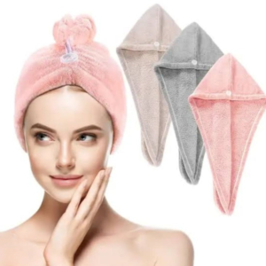 e027958bfc518da114ca6e4c8d10421d Hair Drying Towel Cap – Quick Dry, Soft & Absorbent Turban Wrap for Women | Anti-Frizz Hair Wrap Towel for Bathroom & Salon Use