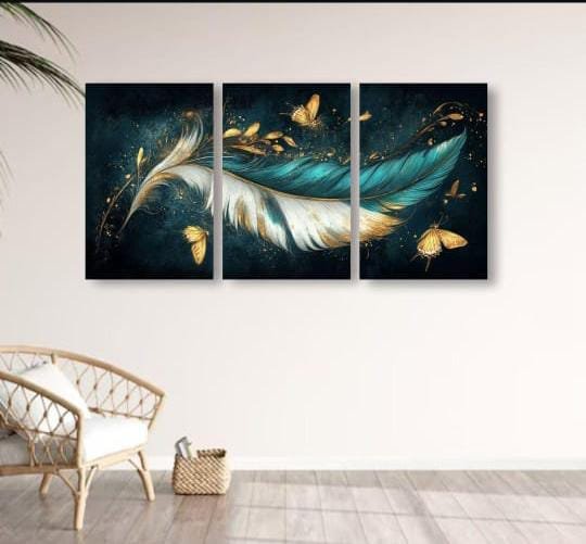 e05713ccfb3b3d52e4915de0c914664b Set of 3 Leaf Art Wooden Frames – Wall Decoration (8x11 Inches Each)
