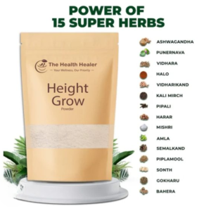 The Health Healer Height Grow Powder Natural Height Increase Supplement For Daily Growth And Wellness - 50g