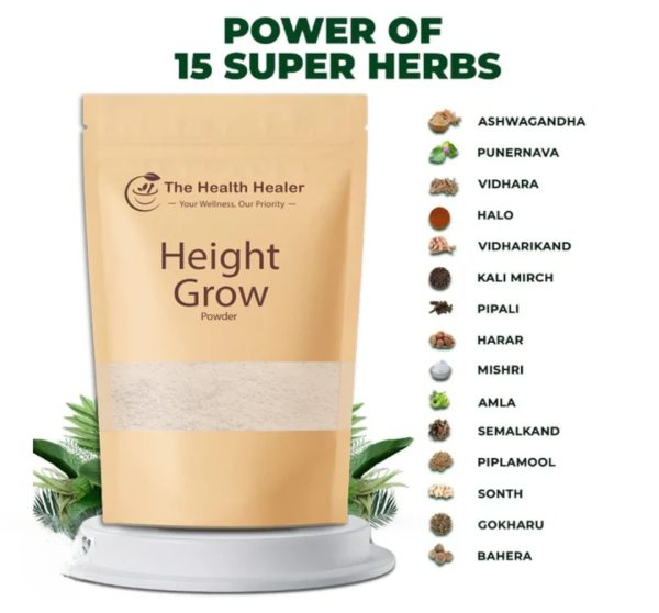 The Health Healer Height Grow Powder Natural Height Increase Supplement For Daily Growth And Wellness - 50g