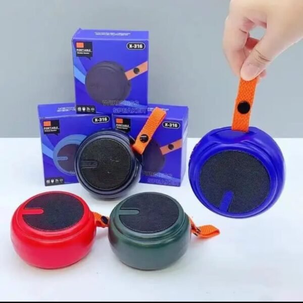 e3f24402220d4b5844b6f95bc4417f5c X-316 Mini Bluetooth Speaker – Multi-Function Portable Wireless Outdoor Speaker with USB, TF Card & FM Radio (Random Color)