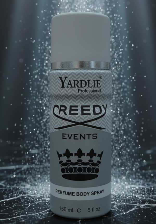 e495ae35bd889d1521ef705869353e29 Yardlie Professional CREEDY EVENTS Perfume Body Spray (150ml): Elite, Aromatic Fougere Deodorant for Men.