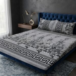 e4f153f66264911d52cecf29941e4ab0 3D Crystal Cotton 3 Piece Bedsheet Set Premium Fabric Lifetime Guarantee Includes Bedsheet And Pipping Pillow Covers
