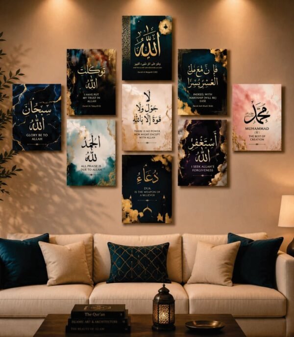 Set of 9 Premium Wall Art Photo Tiles – Modern Home Decor Sets 8x11