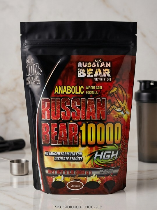 e5ef52879b200af21c8f154cb4018429 Russian Bear Mass Gainer 1KG Chocolate Flavor High-Calorie Weight Gain Supplement