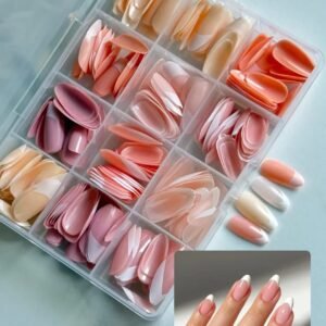 144 Pcs Multicolor Nails Box – Stylish, Durable & Easy-to-Use False Nails for Everyday Fashion, Parties & Nail Art Designs