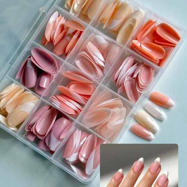 e6700a98983ff25dddd20fb99ff95531 144 Pcs Multicolor Nails Box – Stylish, Durable & Easy-to-Use False Nails for Everyday Fashion, Parties & Nail Art Designs