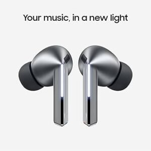 Samsung Galaxy Buds 3 Pro AI True Wireless Bluetooth Earbuds, Noise Cancelling, Sound Optimization, Redesigned Comfort Fit, Silver