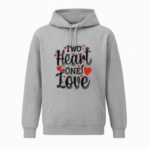e9ddb11376eba0afd9c17e290191f29e New Summer Collection Full Grey Hoodie TWO HEART ONE LOVE Printed For Girl And Boys