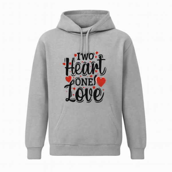 e9ddb11376eba0afd9c17e290191f29e New Summer Collection Full Grey Hoodie TWO HEART ONE LOVE Printed For Girl And Boys