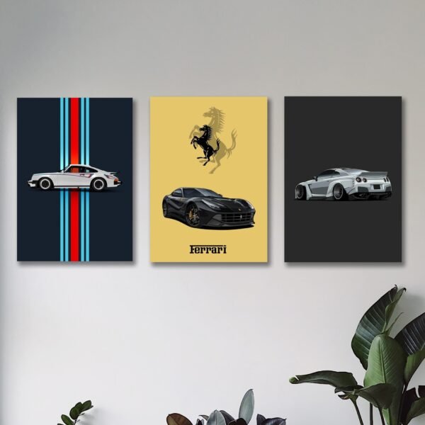 Set of 3 Premium Wall Art Photo Tiles – Modern Home Decor Sets