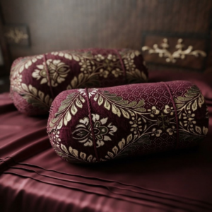 ec12093c942df2c53c83ae88e948b748 Luxury 2 Piece Soft Velvet Jacquard Gol Pillow Cover Set 36 x 17 Easy Washable Floral Design