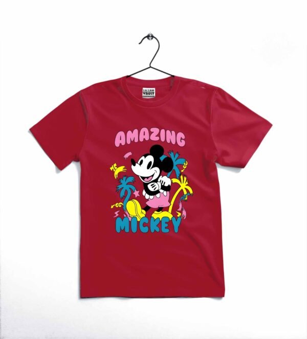 ec664780f9b951a2155a81acc313db47 Amazing Mickey Printed T-Shirt for Kids