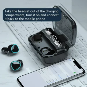 ee6bacd6247614959511aa85dcbcf7e3 M10 TWS Wireless Bluetooth Earbuds with 9D Noise Reduction & Digital Display Charging Case