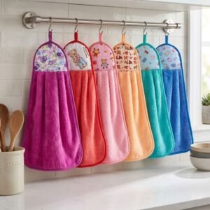 effb2b8bdc0700a0041dd6f1e8347bb5 Cotton hanging kitchen towels (Size: 13" x 26") | Random Color