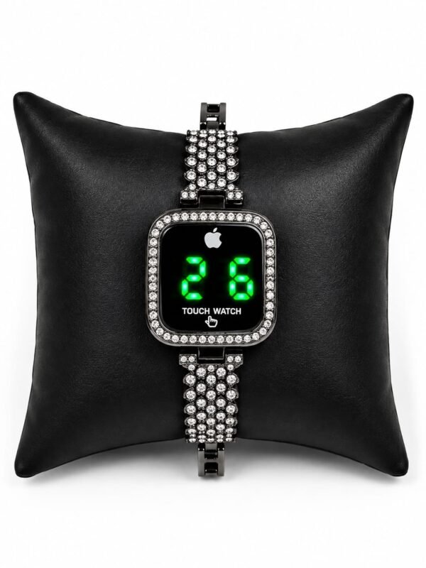 f04fa22d79f0151b59c02d271f842254 Elegant Female Touch Screen LED Watch With Sparkling Stones Stylish Alloy Construction Trendy Formal And Casual Daily Wear