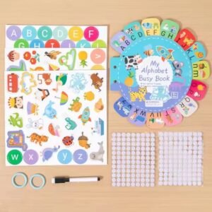f0ab8edbf15f9fff6b6e1165f641837a My Alphabet Busy Book – Interactive Learning Kit for Kids with Magnetic Letters & Activity Pages