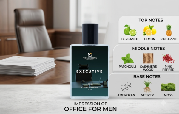 f4079addab3ffb6eb94b5dd9b1fed213 Executive – Impression of Office for Men | Woody Spicy Extrait de Parfum for Men | 50ml with Premium Box & Carry Bag