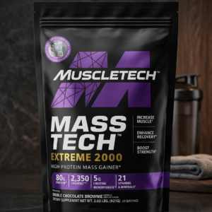 f4329c9d72e641f12d39a25e7d3e0162 Muscletech Mass Tech Xtreme 2000 Mass Gainer Powder – 2.03 lbs High-Calorie Muscle Builder Supplement