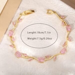 f45e69b9b8b489f2c228770052f5e403 Tulip Bracelet – Premium Quality Stainless Steel Elegant Bracelet for Women ~ Without Box | Golden Base