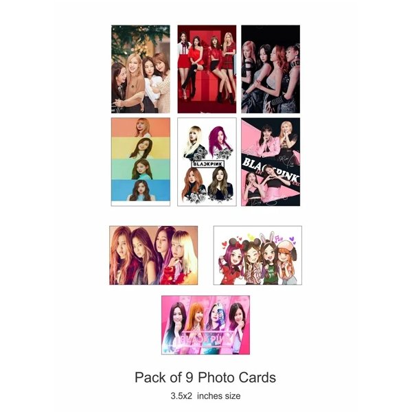 f4feb74b21fc93a5fbdb9a13a67548e6 Black Pink Photo Cards Pack of 9 Photo Cards For Kpop Lovers