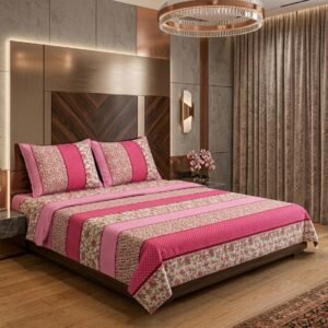 f54a5eee790bbdd4e898930a055681e8 3D Crystal Cotton 3-piece Bedsheet Set AY0010038