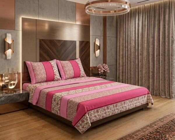 f54a5eee790bbdd4e898930a055681e8 3D Crystal Cotton 3-piece Bedsheet Set AY0010038