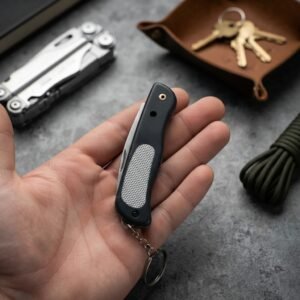 Prank Shock Folding Knife Keychain | Fun Novelty Gag Gift Portable Design