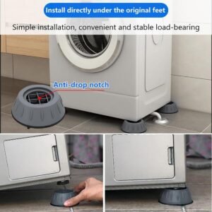 f728b4786e4da69a4d68fbd9c4e0d128 4Pcs Universal Anti-Vibration Feet Pads — Non-Slip Rubber Mats for Washing Machines, Dryers, Refrigerators & Furniture | Noise & Shake Reduction ( Big Size)