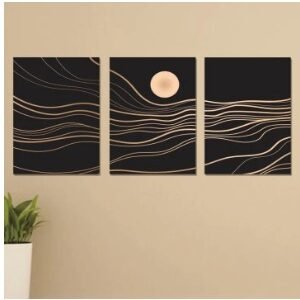 Set of 3 Wall Art Wooden Phototile Frames for Wall Decor