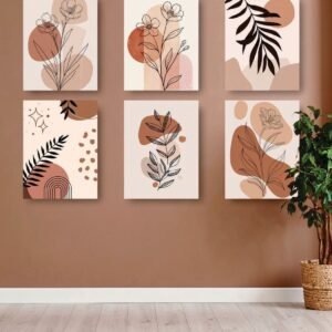 Set of 6 Premium Wall Art Photo Tiles – Modern Home Decor Sets 8x11