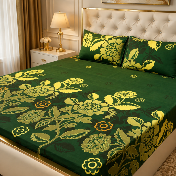 f7d3a92be90d02d3fb89e07de797804e 3D Crystal Cotton 3-Piece Bedsheet Set